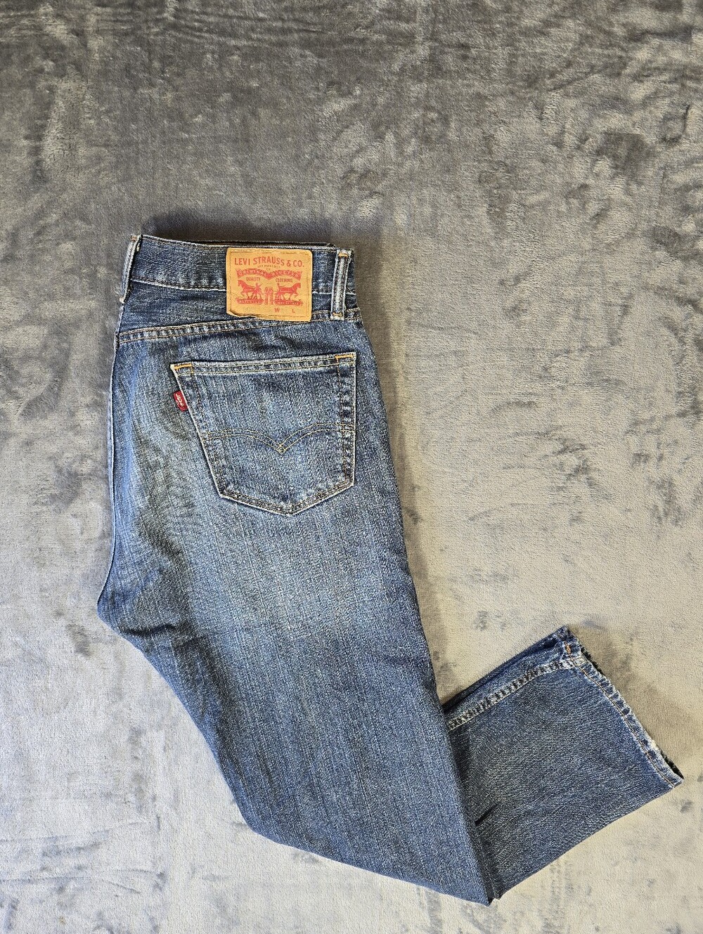 Levi's 505 Blue Denim Jeans Size 34x30 Dark Wash